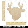 thumbnail image 2 of Deer Buck Head Wood Shape Unfinished Piece Cutout Craft DIY Projects - 4.70 Inch Size - 1/8 Inch Thick, 2 of 7