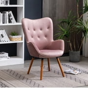 Roundhill Furniture Doarnin Wingback Chair, Mauve