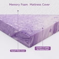 thumbnail image 4 of 2 Inch Twin XL Size Mattress Topper with Tencel™ Cover, Gel Infused Swirl Memory Foam Bed Topper, Ventilated Mattress Pad for Back Pain, Pressure Relief, Adjustable Straps, 4 of 7