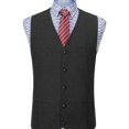 thumbnail image 1 of PENGX Stylish Men‘s Solid Color Formal Suit Vest - Vests for Party  Wedding  Prom  and Special Occasions - Adjustable Waistcoat with Classic Design and Comfortable Fit, 1 of 7
