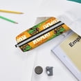 thumbnail image 6 of Cauagu Cool Dinosaur Playing Guitar Print Leather Pencil Pen Case - Stationery Bag Portable Stationery Bag Big Capacity Pencil Pouch Cosmetic Organizer Bag for Men & Women, 6 of 7