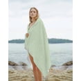 thumbnail image 2 of Sage Green Striped Beach Towels Oversized Super Absorbent, Modern Simple Farmhouse Beige Lightweight Bath Towel Quick Dry Sets For Bathroom/Pool/Rv Camping/Beach Play/Gym Room/Picnic 35"x70", 2 of 8