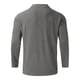 thumbnail image 5 of Camiseta de manga larga con cuello abotonado y rayas para hombre - Poliéster spandex, estilo informal, 5 of 5