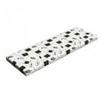 thumbnail image 1 of Doodle Bench Pad, Cats in Outer Space with Constellation Stars Baby Childish Humor Kids Nursery, HR Foam Cushion with Decorative Fabric Cover, 45" x 15" x 2", Black and White, by Ambesonne, 1 of 3