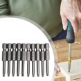 thumbnail image 2 of 10Pcs 50Mm Sl4 Hardness Magnetic Slotted Screwdriver Bits Set For Hand Drill, 2 of 9