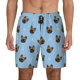 thumbnail image 2 of Picia french Bulldog Face pattern Mens Swim Trunks with Compression Liner Stretch Beach Shorts Quick Dry with Zipper Pockets No-Chafing Board Shorts-XX-Large, 2 of 9