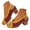 Red, variant on Dakaela Heeled Sandals for Women 2026 Open Toe Slingback Chunky High Heels Buckle Ankle Strap Dressy Wedge Pumps for Bridal Party Wedding Yellow Size 9