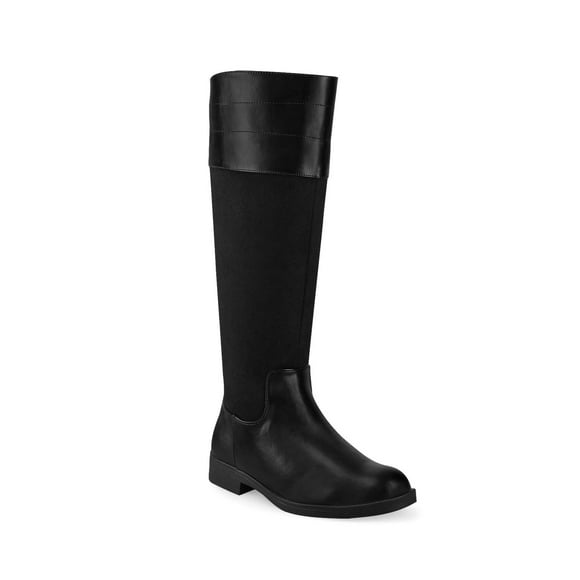 Bota Alta Color Negro Con Cierre Mundo Terra 030366