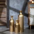 thumbnail image 5 of Sziqiqi Set of 3 Gold Honeycomb Floor Vase: Tall Metal Decor Vases for Living Room Home Office 27in Large Corner Decor Gift, 5 of 9