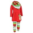 thumbnail image 4 of Girls 3 Piece Christmas Reindeer Legging Set Outfit (9 Years, Red), 4 of 5