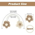 thumbnail image 2 of 2PCS Curtain Tie Backs for Curtain Drapes, Boho Farmhouse TieBacks for Curtains, Jute Rope with Flower, Natural Decor Shabby Chic Drapery Holder, 2 of 7
