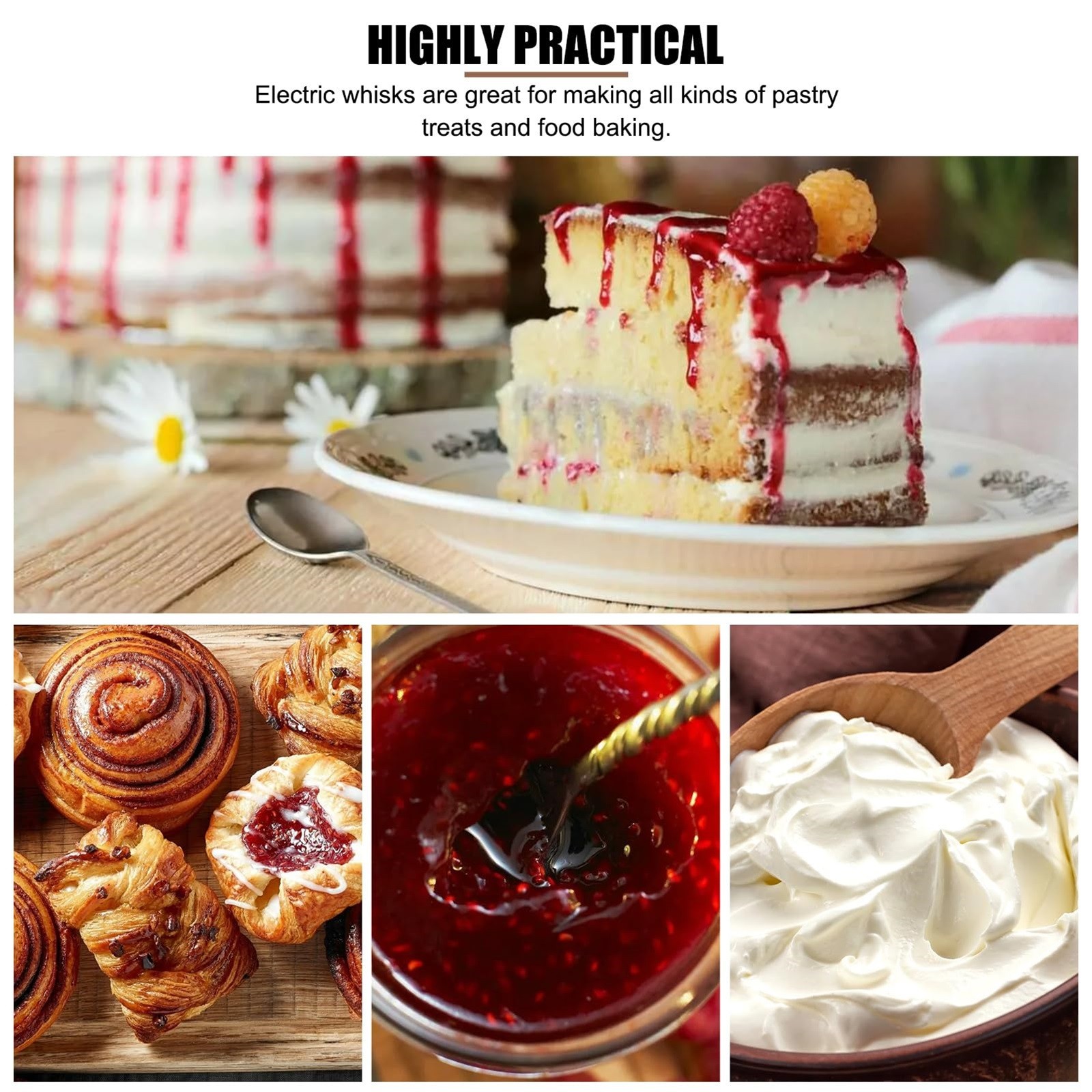 Stand Mixer Classic Stand And Hand Mixer Adjustable Stainless Steel Whisk Mixer For Frosting Meringue Dough Eggs Batter Mini Cooking Small Stainless Steel Things to Get Women for Christmas Stand Mixer