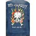 thumbnail image 2 of Ed Hardy Flame Skull Denim Jacket - EHUO7104-2 (Med Tint, XL), 2 of 2