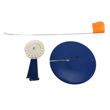 Portable Ice Fishing Tip-Up Flag Kit with Floating Base and Winter Rod Indicator