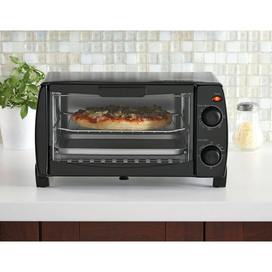 Mainstays 4Slice Toaster Oven, Black