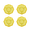 Yellow (4 pieces), variant on LOOKSEVEN 1 piece Guitar Effects Pedal Footswitch Toppers Diamond Shaped Plastic Foot Nail Protection Caps For Guitar Effects Pedal Buttons - Clear