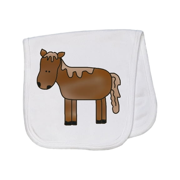 Inktastic Horse Baby Burp Cloth