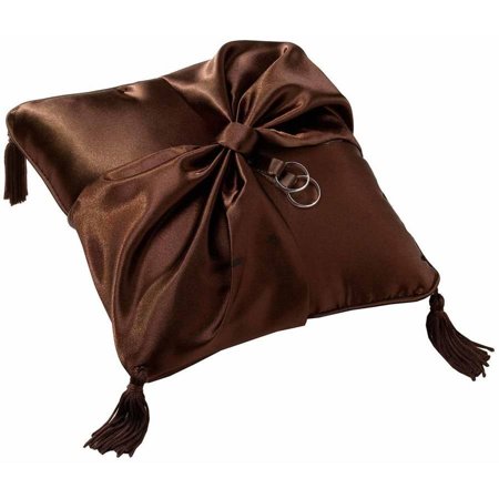 Lillian Rose Ring Bearer Pillow, Brown