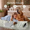 thumbnail image 6 of FelixKing 2'x3' Area Rugs for Living Room Vintage Botanical Plaid Distressed Rug Machine Washable Non-Slip for Bedroom Beige, 6 of 7