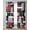 Red, variant on Red Black Geometric Sheer Curtains 63 Inch Length 2 Panels Set for Living Room/Bedroom, Modern Color Block Abstract Kitchen Curtains Grommet Semi-Sheer Curtains Drapes Window Treatments 42"x63"x2