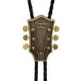 thumbnail image 3 of Guitar Shape Pendant Bolo Tie for Music Lover Festival Disco Party Necktie, 3 of 14