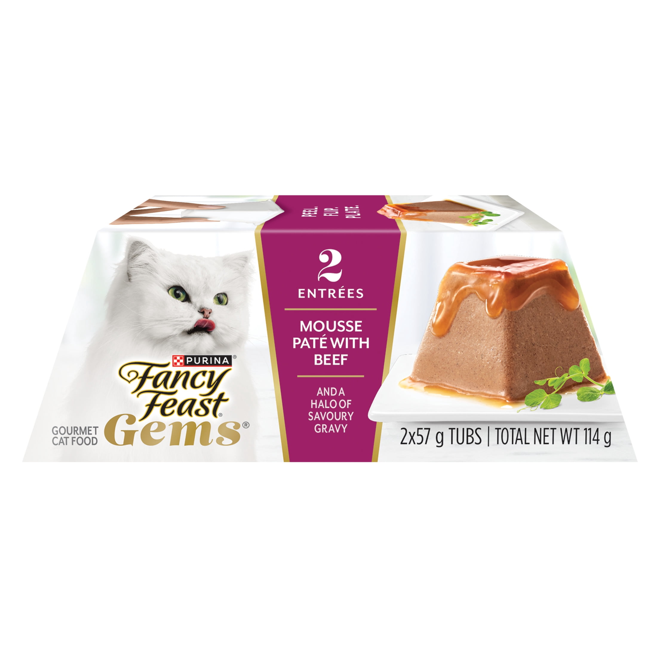 Fancy Feast Gems Mousse Paté with Beef, Wet Cat Food, 57 g x 2 - Walmart.ca