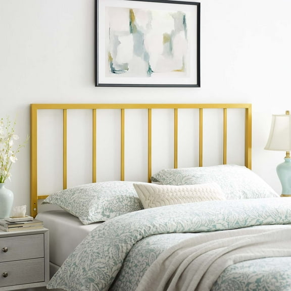 Modway Tatum Full Metal Headboard in Gold