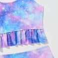 thumbnail image 7 of Hessimy Girl Ruffles One Piece Swimsuit Quick Dry Beach Sport Swimwear(Blue,13-14 Years), 7 of 7