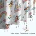 thumbnail image 6 of White Princess Fairy Castle Pattern Shower Curtain 36"x72" ,Bathroom Decorative Shower Curtains Set with 12 Hooks,Modern Waterproof Washable Shower Curtain, 6 of 6