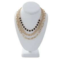 Time and Tru Glamorous Layered Necklace Set, Gold tone (4 Pieces)