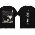 thumbnail image 2 of Midnight Margaritas Shirt, Witchy Cocktail Graphic Tee, Halloween Frog Witch Hat T-Shirt, Vintage Spooky Bar Cart Drink Lover Gift, 2 of 7