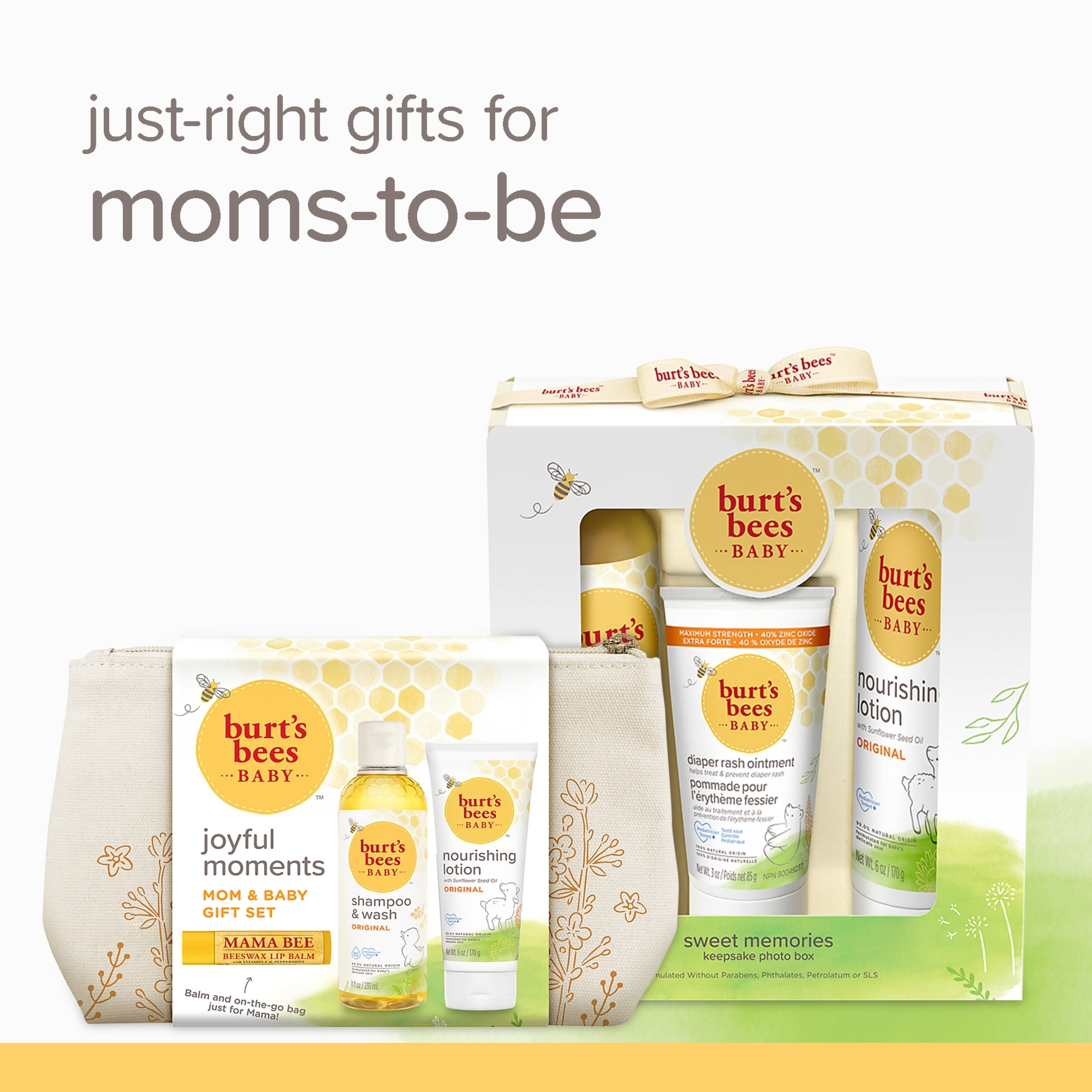Pef tellen Korst Burts Bees Baby & Mom Gift Set with Baby Shampoo and Wash, Lotion, and Lip  Balm - Walmart.com