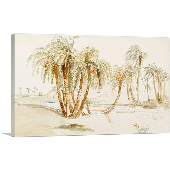 ARTCANVAS Desert Palms Canvas Art Print by David Roberts - Size: 12" x 8" (0.75" Deep)