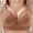 Khaki, variant on Gymayou High Support Wireless Bras for Women Adjustable Strap Full Coverage Comfort Bra No Underwire Gentle Lift Up Bras Beige L