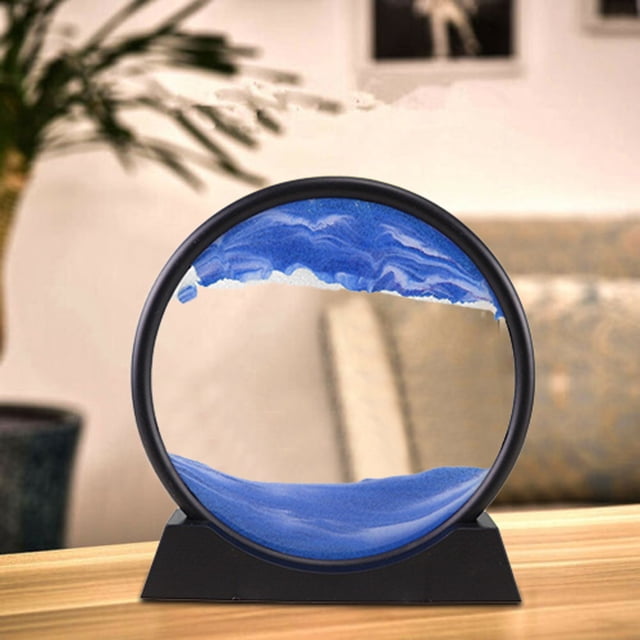 RKSTN Décorations d'Automne pour la Maison Sablier 3D Image de Sable Naturel Fluide Sablier en Mouvement