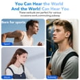 thumbnail image 5 of Open Ear Earbuds, Wireless Earbuds, Bluetooth Headphones with Mic, Adaptive Noise Cancelling Calls, Bluetooth 5.4, 50H Playtime, Light Weight, Clip On Earbuds for Workout/Running (Black), 5 of 7