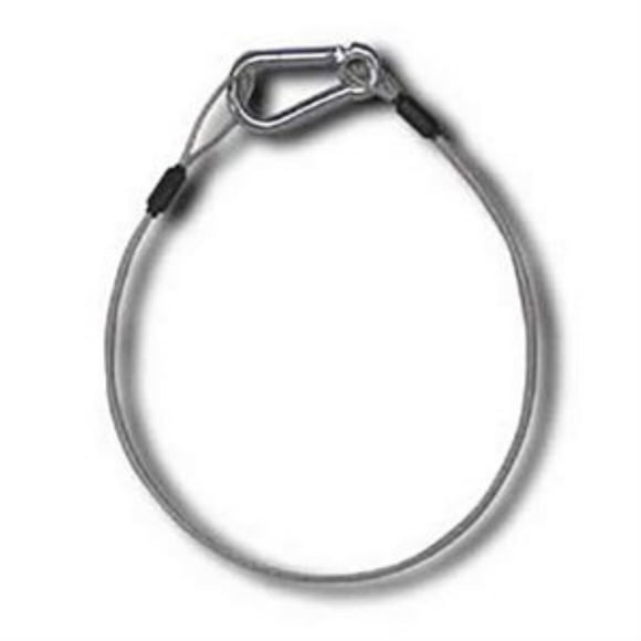 HEAVY-DUTY SAFETY CABLE, 18" LONG WITH EXTRA LARGE SPRING HOOK