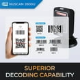 thumbnail image 3 of Adesso NuScan 2800U Omnidirectional 2D Desktop Barcode Scanner USB, 3 of 5