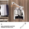 thumbnail image 4 of WHAMVOX 2Pcs Metal Clothes Mounted Laundry Hangers Silver Iron Space Saving Rotatable Design For Homeowners, 4 of 8