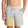 thumbnail image 2 of Boy Shorts Size 2-3Y Youth Ice Cream Print Shorts Soft Elastic Waist Playwear, 2 of 5