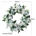thumbnail image 2 of Corona de Gardenia blanca Corona para puerta delantera, 2 of 9