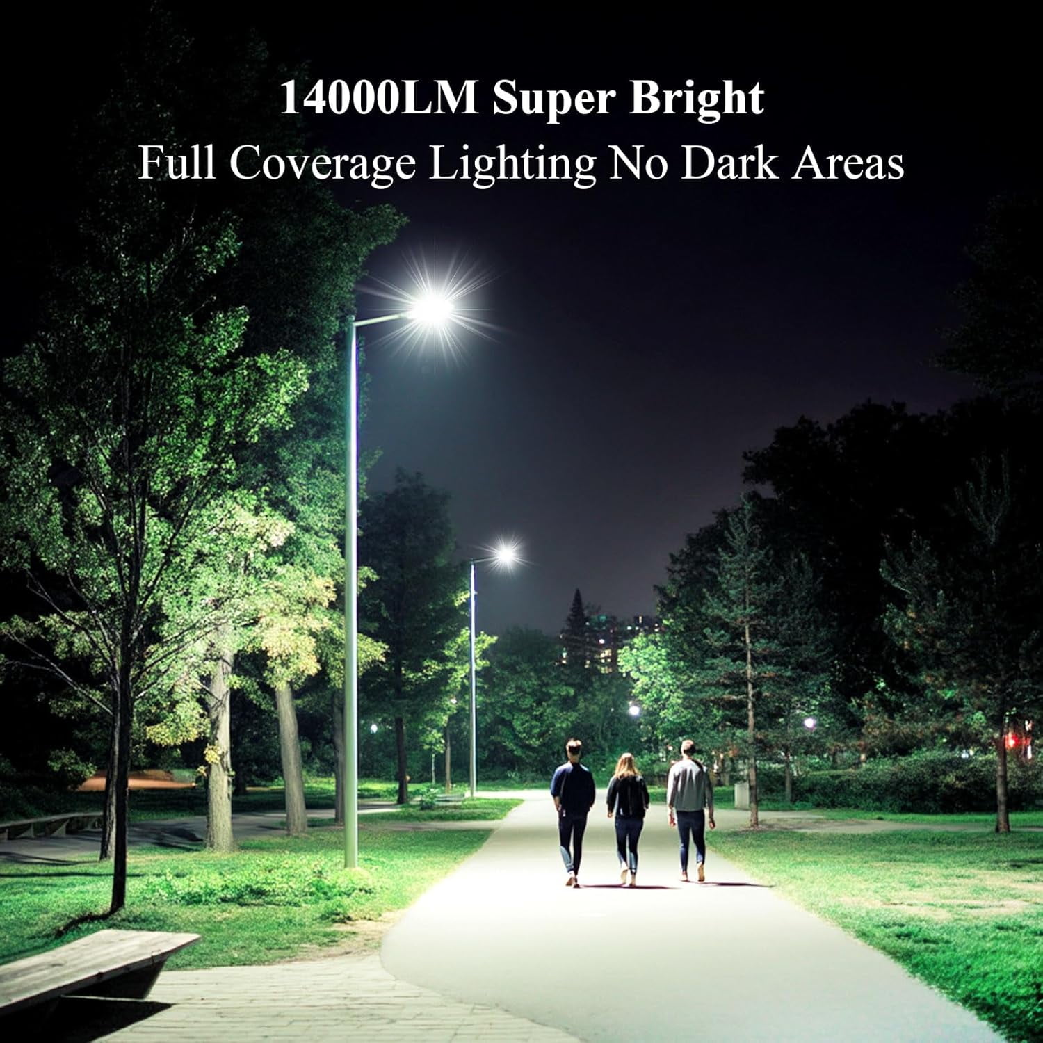 Kekeou LED flood lights outdoor,100W Dusk to Dawn Street Light,14 000LM, IP67 Waterproof Security Light for Yard
