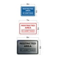 thumbnail image 5 of Signs ByLITA Classic Framed Restricted Area No Admittance Sign (Brushed Silver) - Large, 5 of 6