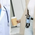 thumbnail image 2 of STETOSCOPE Carrier de caderas Organizador portátil Bolsa de cintura, protección, cómodo accesorios de cuero PU de estante de estantería Almacenamiento negro, 2 of 8