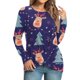 thumbnail image 2 of Pntutb Blusa de manga larga con cuello redondo y estampado navideño para mujer Pntutb Pntutb-820, 2 of 6