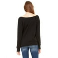 thumbnail image 2 of Bella-Canvas B7501 Womens Sponge Fleece Wide Neck Sweatshirt, Solid Black Triblend - Large, 2 of 4