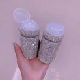 thumbnail image 3 of 100ML Rhinestone Cosmetics Dispenser Bottle Press On Makeup Removal Moisture Box Portable Travel Emulsion Toner Sparkling Storage Bottle, 3 of 4