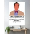Andy Bernard Poster Wall Art, Modern Wall Decor For Living Room Bedroom, 12x18 UNFRAMED