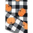 thumbnail image 3 of Serafina Home Fall Throw Blanket: Modern Country Black and White Checked with Orange Pumpkins (Buffalo Check), 3 of 9