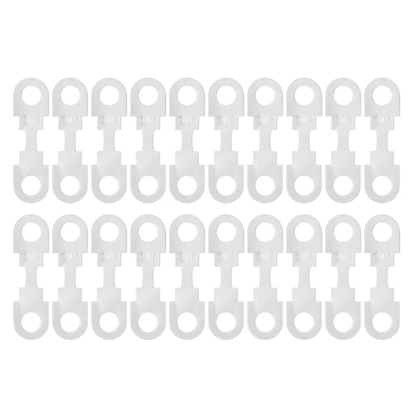 Unique Bargains 20pcs 30A 12V High Current Strip Fuses for Automotive Truck Motorcycle Boat Audio CDs Fuses Holder